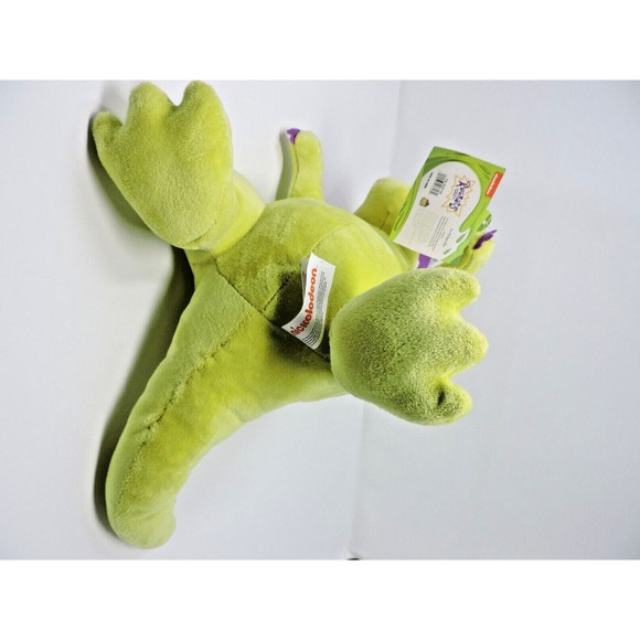 Nickelodeon Rugrats Large 16 inch Reptar Dinosaur Plush Stuffed Toy Green Purple - Picture 10 of 10